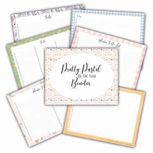 Pretty Pastel To-Do List Binder Landscape {160 Pages}