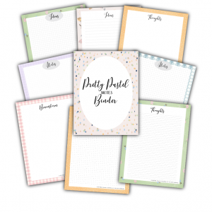 Pretty Pastel Notes Binder {160+ Pages}