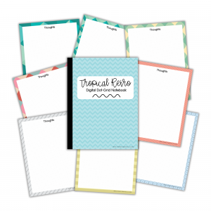 Tropical Retro Dot-Grid Notebook